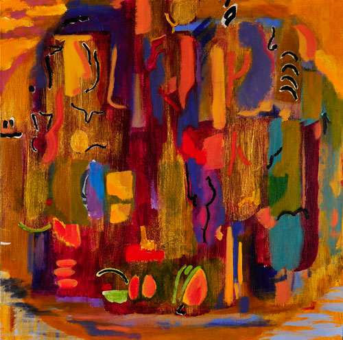 Day in the City, acrylic on canvas